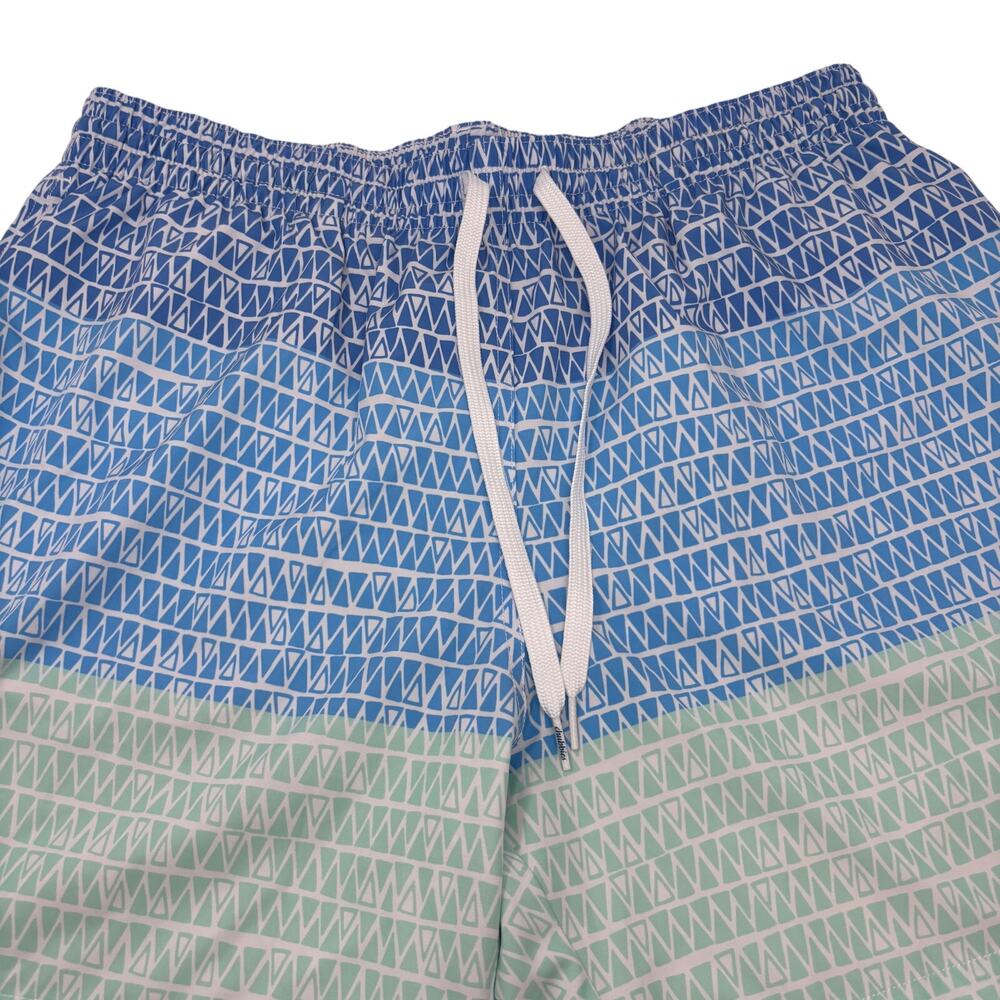 Chubbies Blue Multicolor Triangle Pattern Drawstring Swimming Trunks - Picture 2 of 5